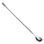 Cocktail Mixing Spoon twisted with knob - 31cm - stainless s